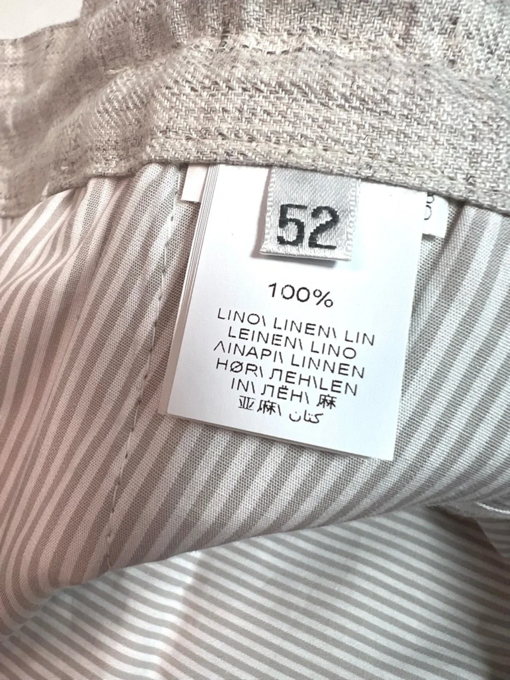 Brunello Cucinelli Linen Leisure Fit Cropped Drawstring Pants Size 52
